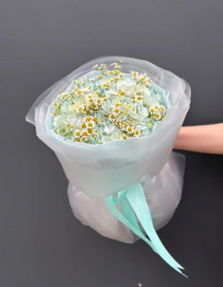 Букет из гортензии и танацетума