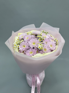 Букет из хризантемы и танацетума