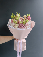 Букет из 9 розовых эустом 