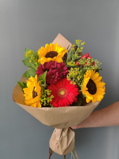 Букет из подсолнуха и герберы 