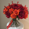 Букет из французских роз с эвкалиптом. Размер М Букет из французских роз с эвкалиптом. Размер М