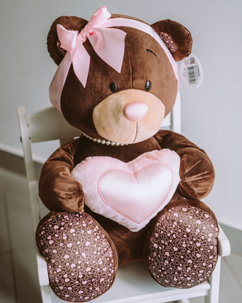 Мягкая игрушка Choco девочка с сердцем (75 см)